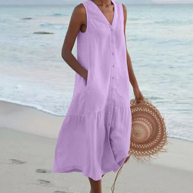 Robe d'Été en Lin