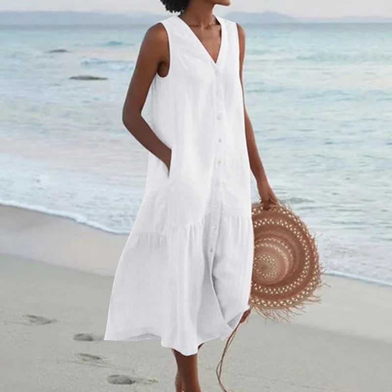 Robe d'Été en Lin