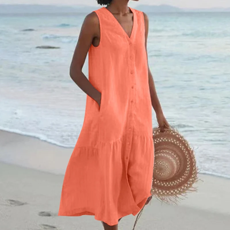 Robe d'Été en Lin