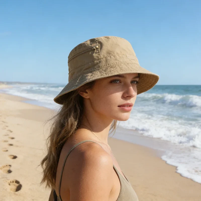 Chapeau de pêcheur en coton respirant unisexe