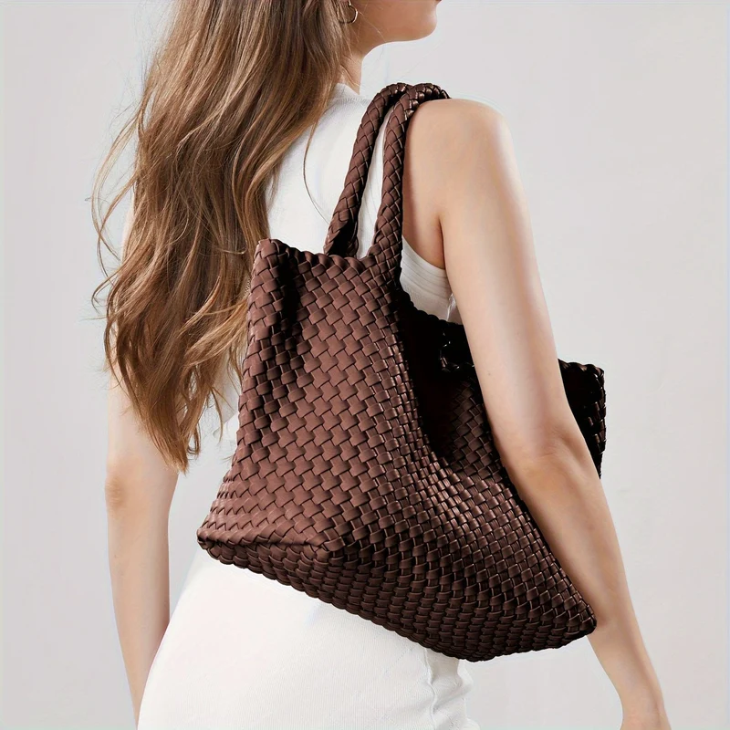 Sac tote femme tresseé grande contenance