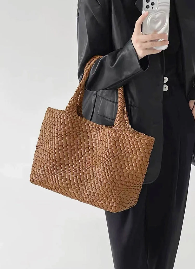 Sac tote femme tresseé grande contenance