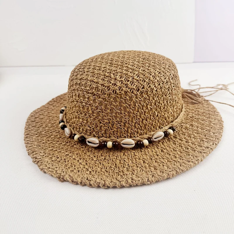 Chapeau de soleil pour femme - texture tressée - accessoire voyage