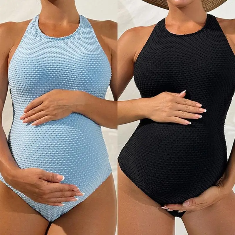 Maillot de bain maternité une pièce col licou
