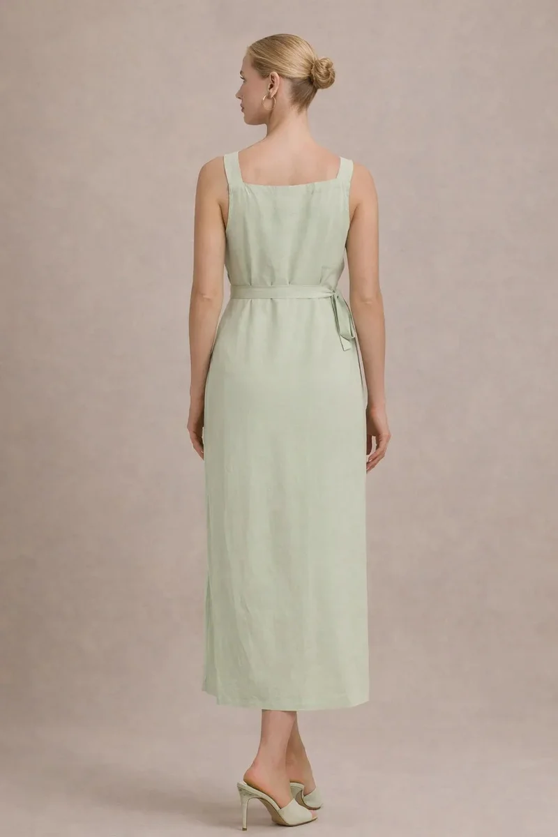 Robe maternité midi empire sans manches