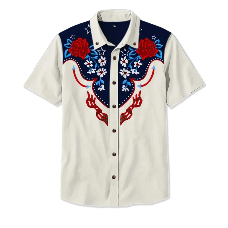 Chemise Western À Motifs Brodés