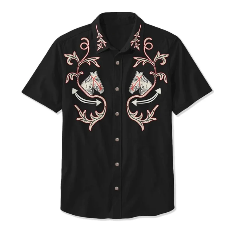 Chemise Western À Motifs Brodés