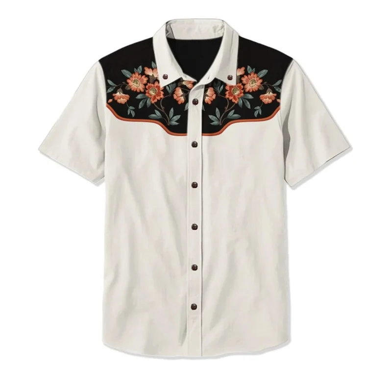 Chemise Western À Motifs Brodés