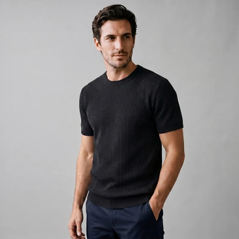 Pull T-shirt Homme En Maille