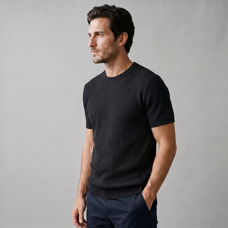 Pull T-shirt Homme En Maille