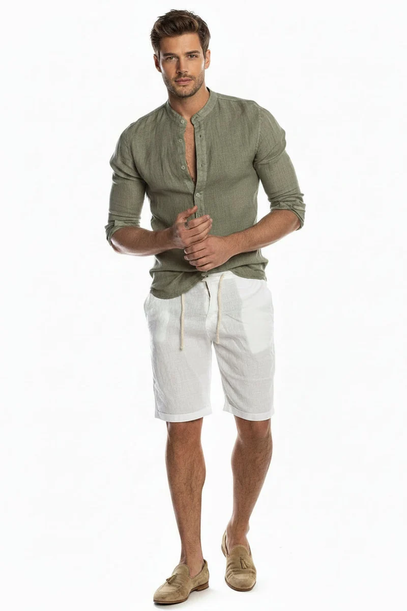 Chemisier Homme Manches Longues Lin