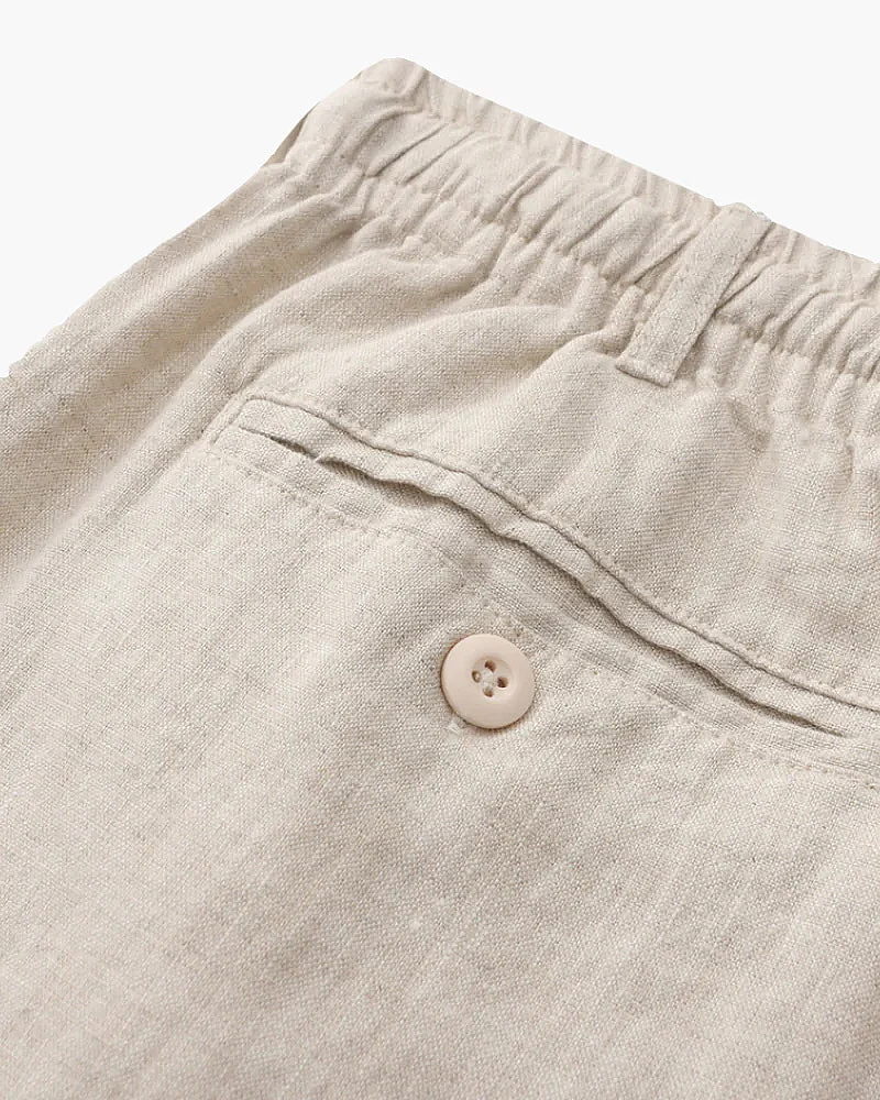 Short Homme En Lin Décontracté