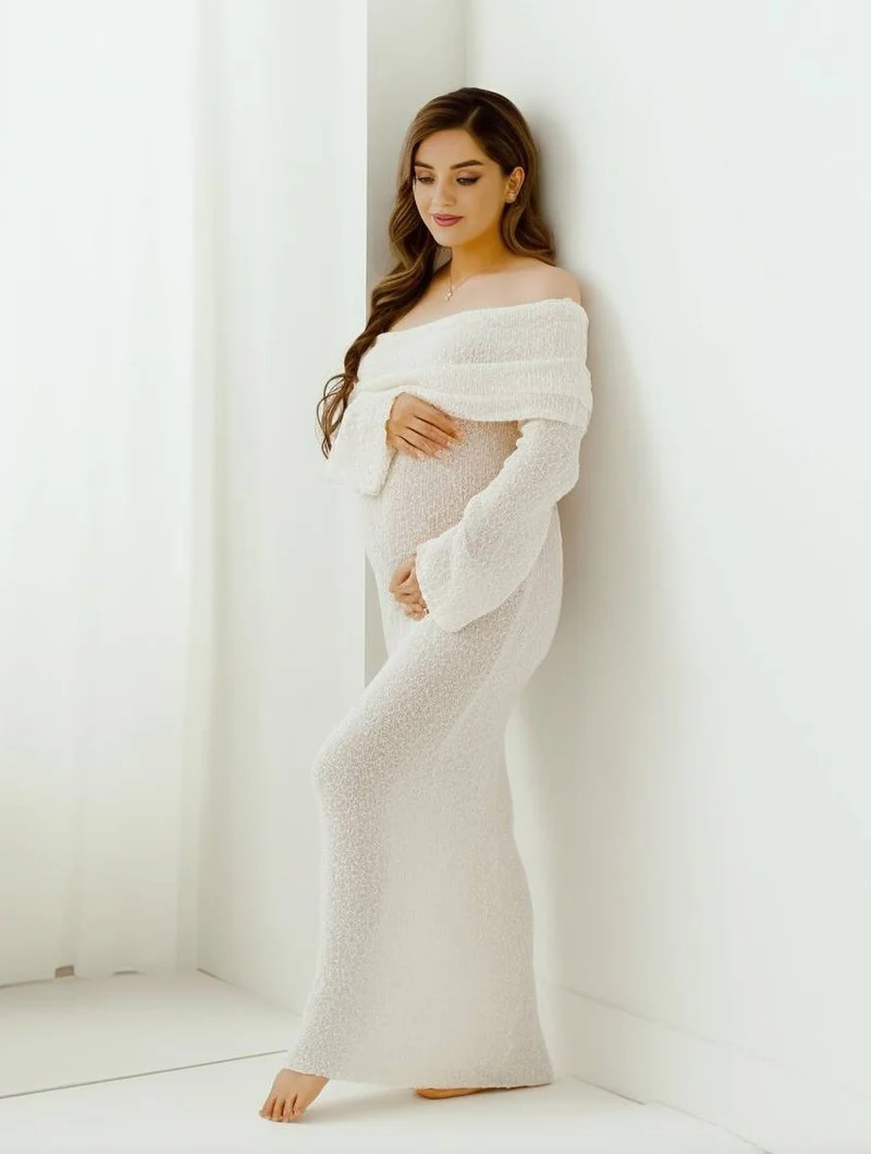 Robe Longue Maternité Maille