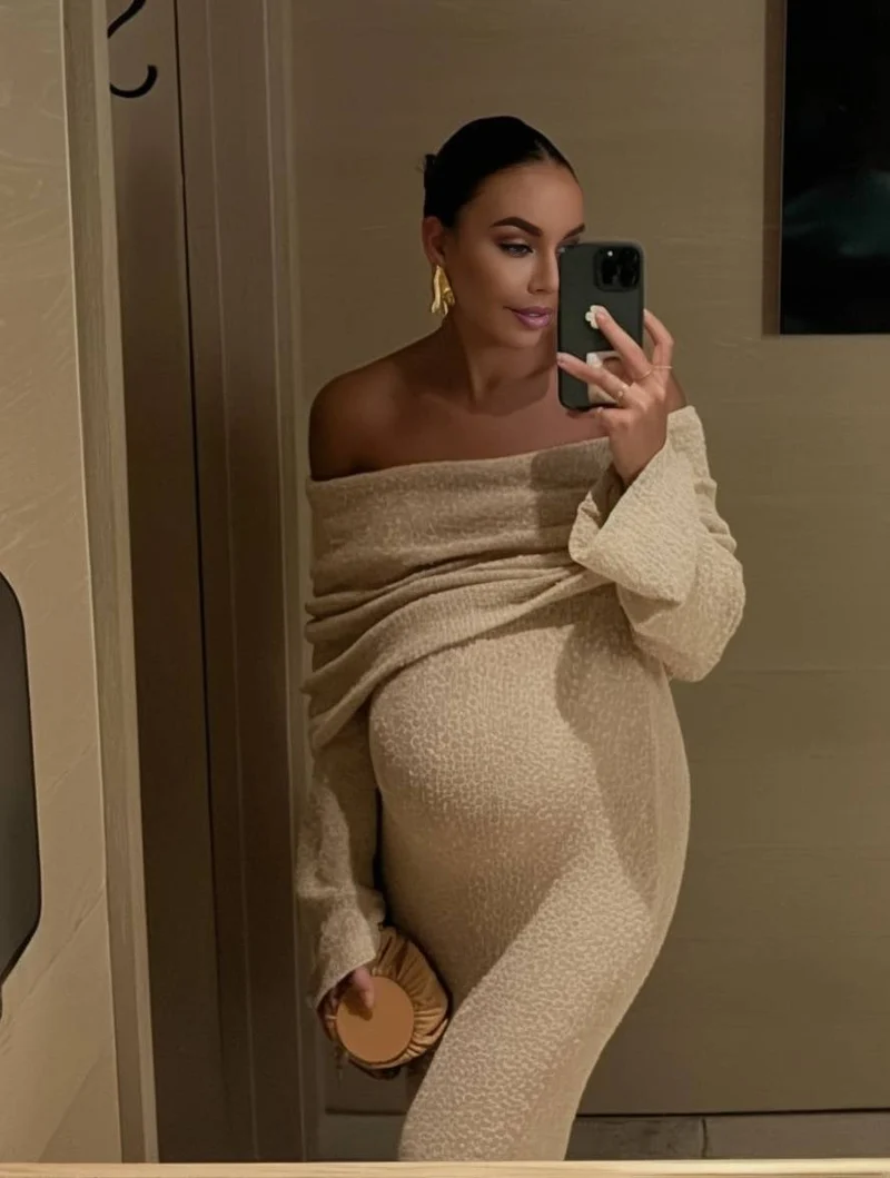 Robe Longue Maternité Maille
