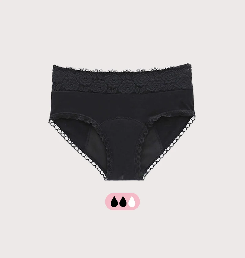 Hipster Menstruelle avec Dentelle Florale Période