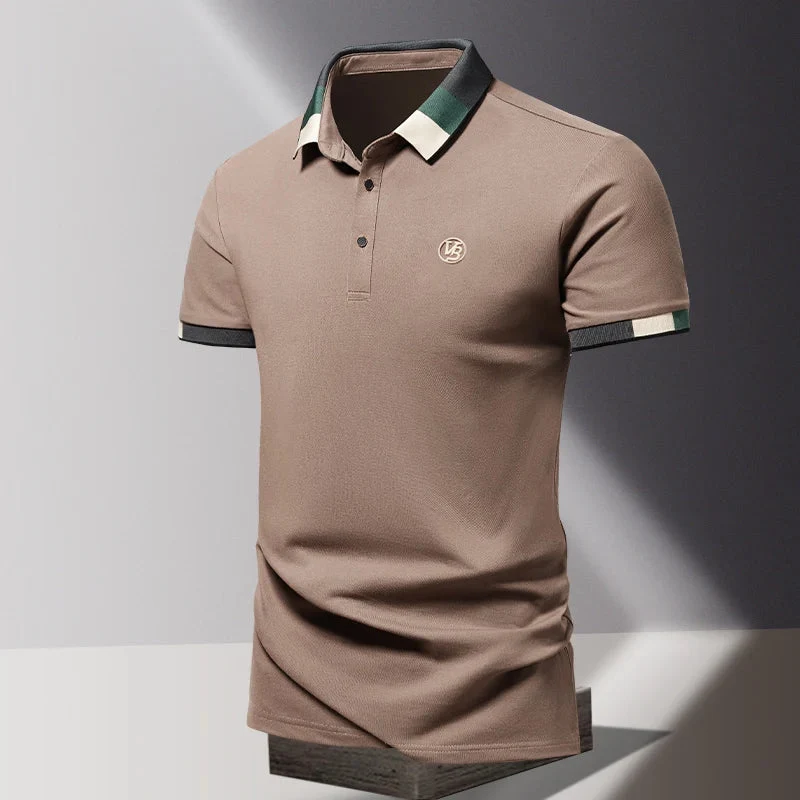 Haut homme polo classique col boutonné confort