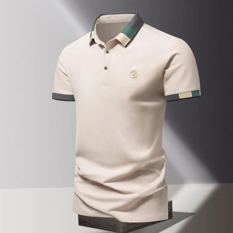 Haut homme polo classique col boutonné confort