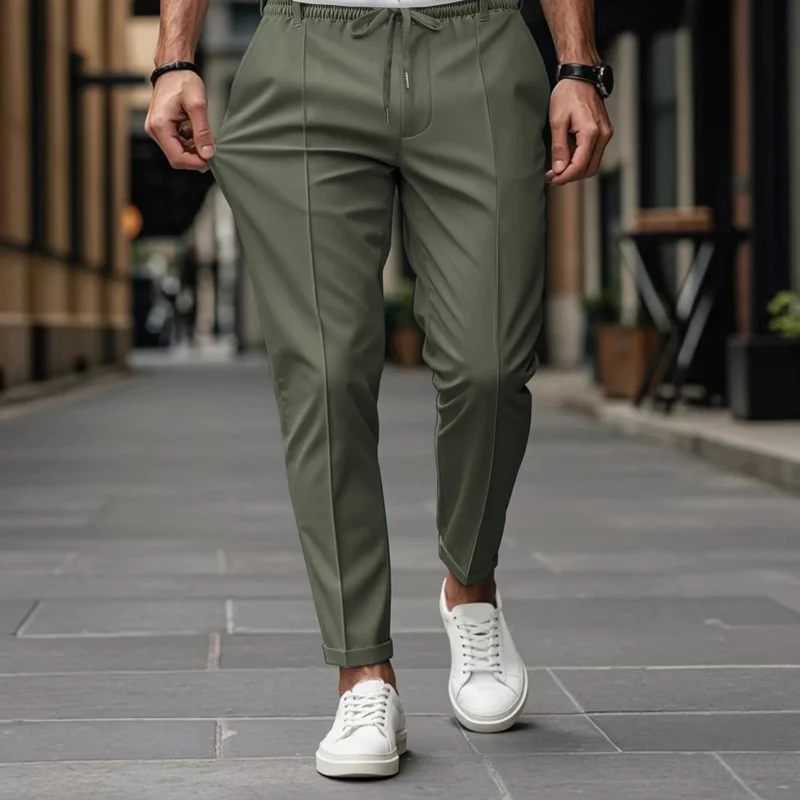 Bas homme business slim ajusté taille élastiquée