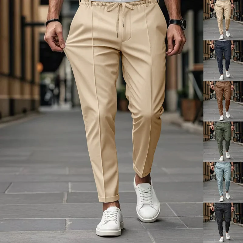 Bas homme business slim ajusté taille élastiquée