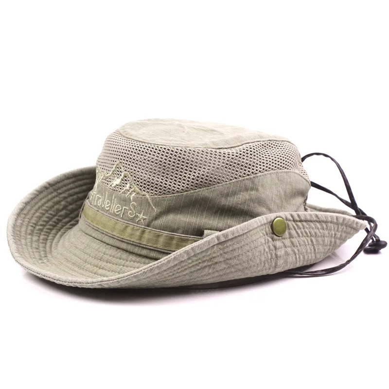 Bucket hat chapeau de brousse respirant pour pêche et randonnée outdoor