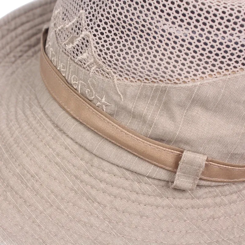 Bucket hat chapeau de brousse respirant pour pêche et randonnée outdoor