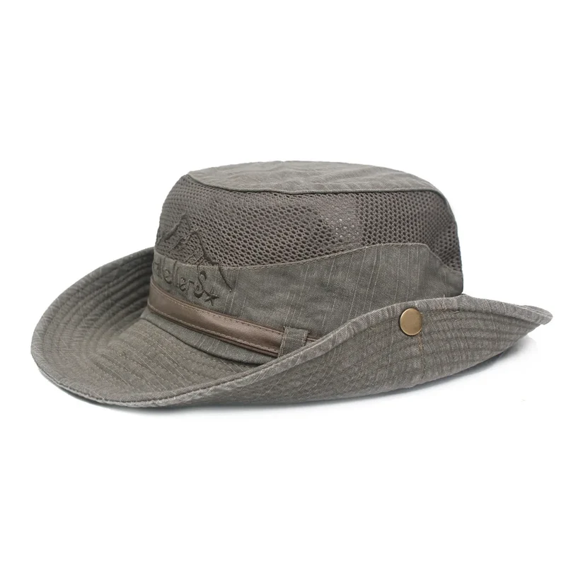 Bucket hat chapeau de brousse respirant pour pêche et randonnée outdoor