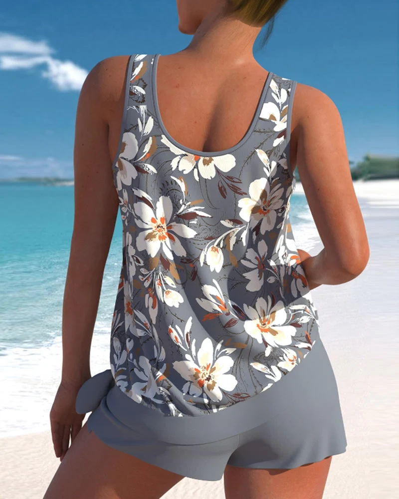 Maillot de bain tankini pour femme — ensemble de piscine débardeur et slip