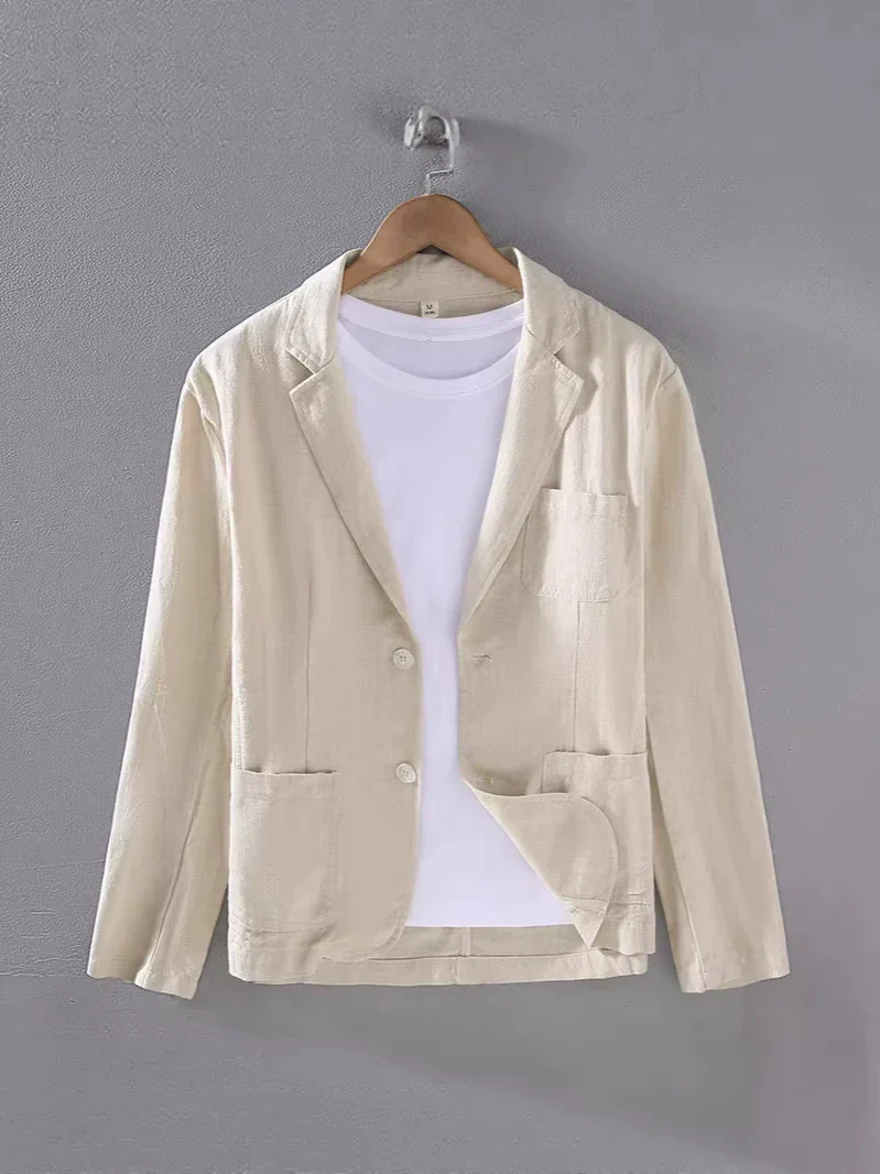 Veston de lin pour homme — veste droite de costume pour cocktail