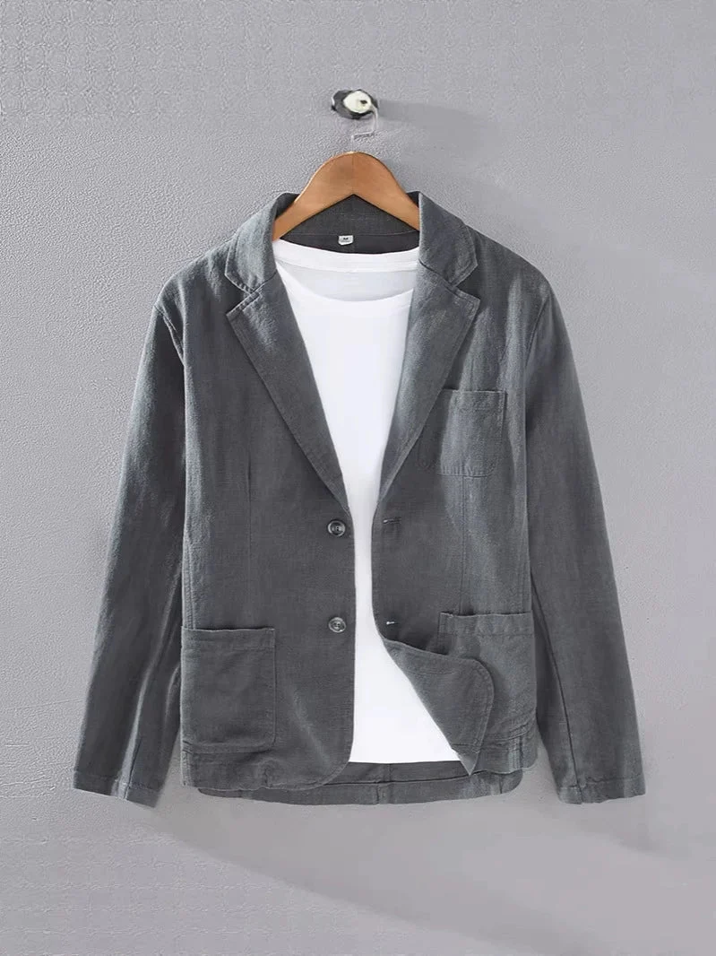 Veston de lin pour homme — veste droite de costume pour cocktail
