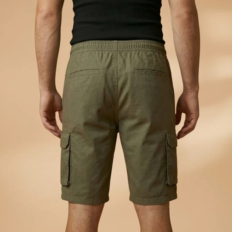 Bermuda cargo de randonnée | short ample taille élastiquée pour loisirs
