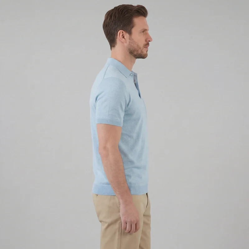 Haut polo été | vêtement maille fluide