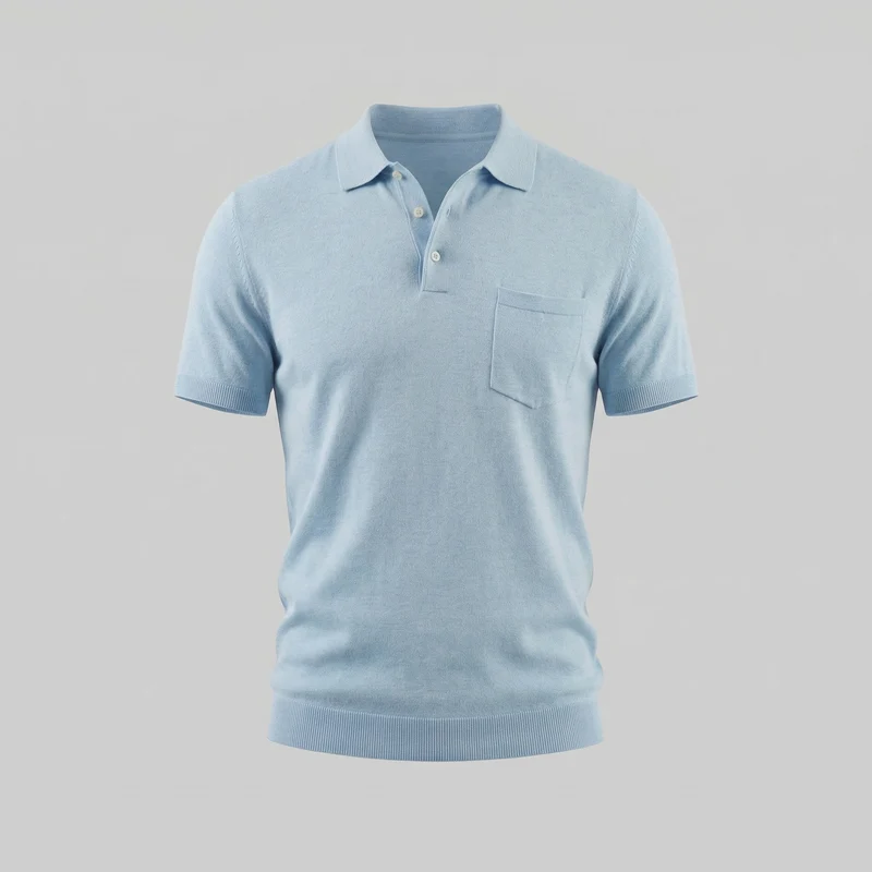 Haut polo été | vêtement maille fluide