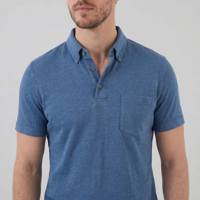 Haut polo été | vêtement maille fluide