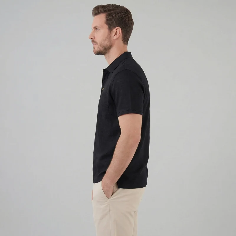 Haut polo été | vêtement maille fluide