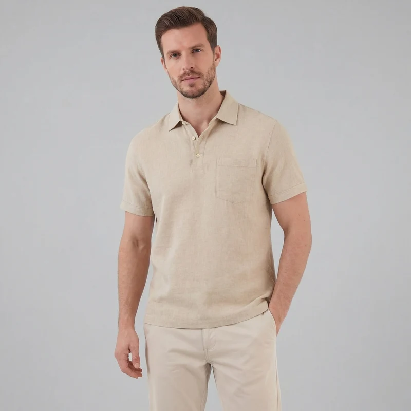 Haut polo été | vêtement maille fluide