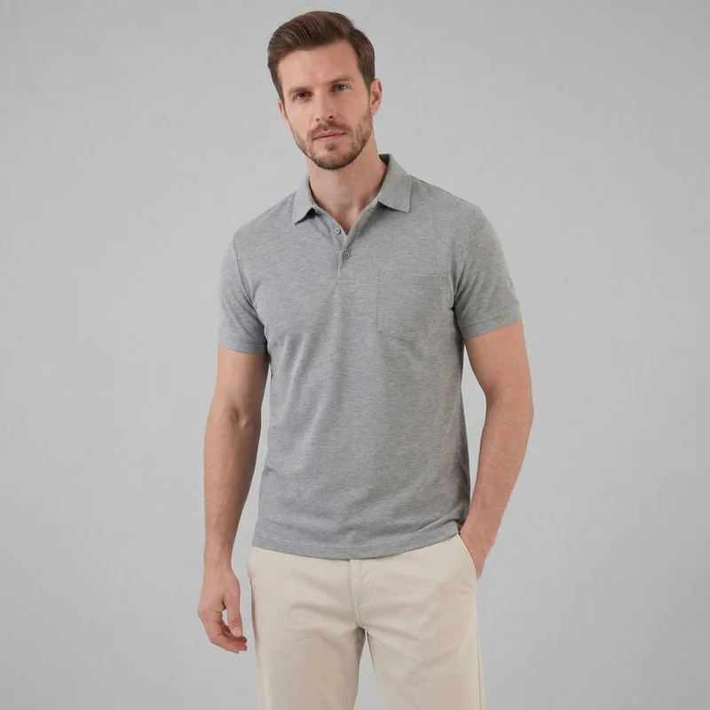 Haut polo été | vêtement maille fluide