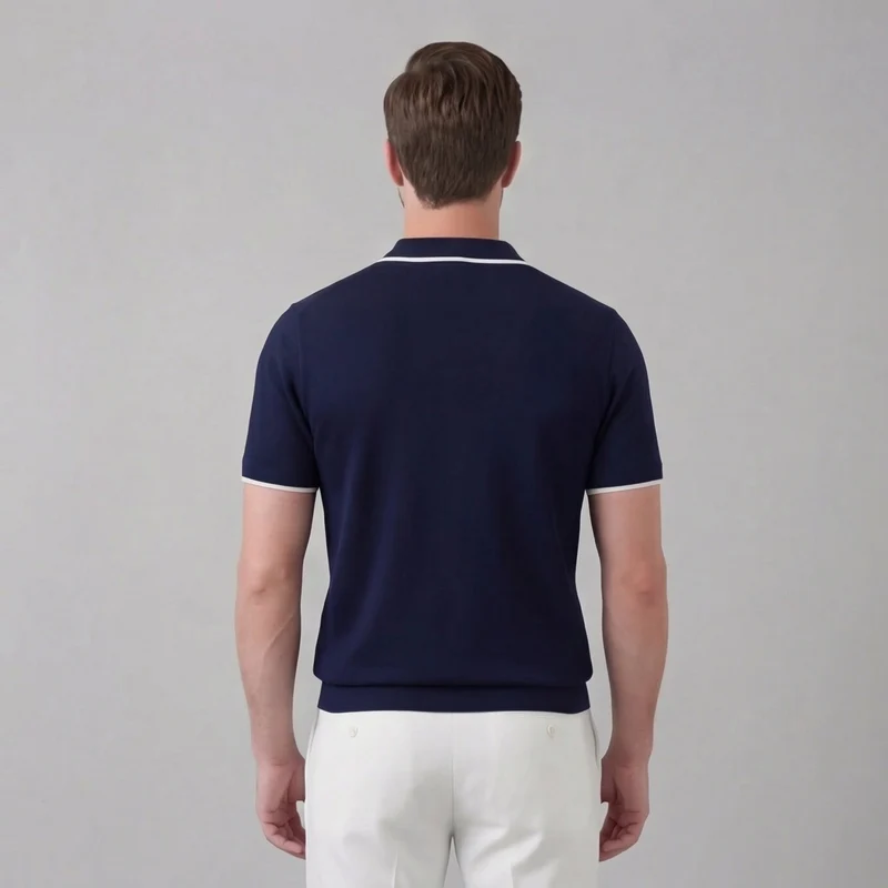 Polo sans bouton | haut maille homme casual