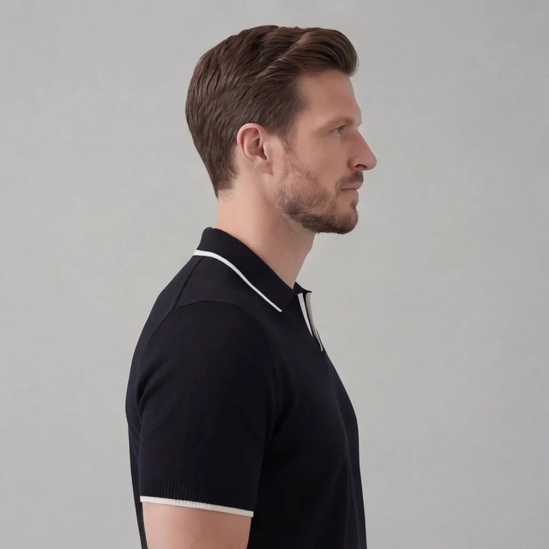 Polo sans bouton | haut maille homme casual