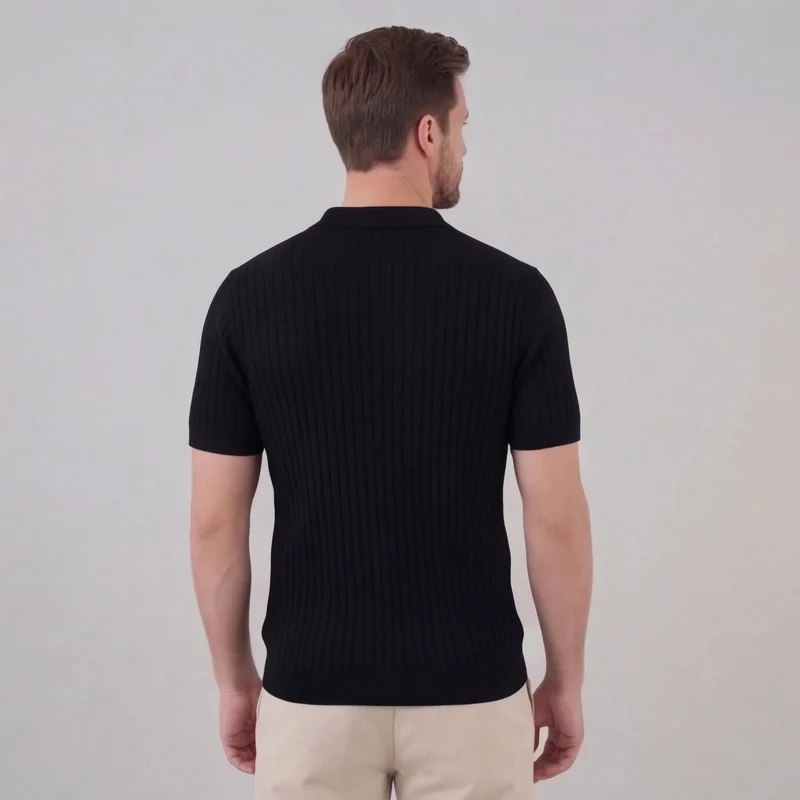 Haut polo sport | ensemble maille texturée