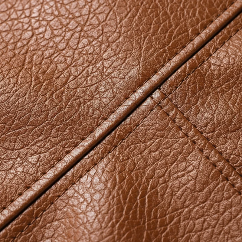 Veste en Cuir Italien pour Homme avec Fermeture Éclair et Poignets Nervurés