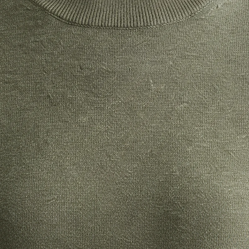 T-shirt en Maille Fine pour Femme à Col Rond et Manches Courtes Ajustées