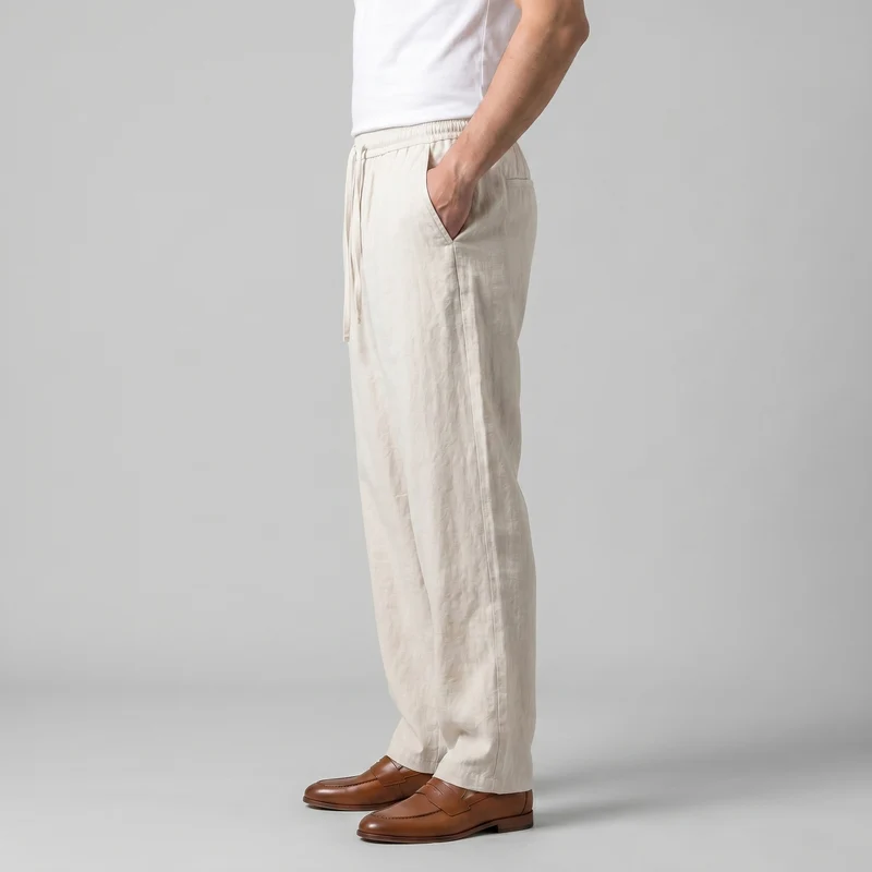 Bas lin homme | pantalon baggy léger