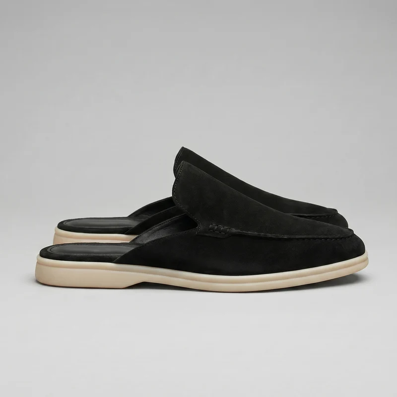 Chaussures mules homme | daim destalonné quotidien