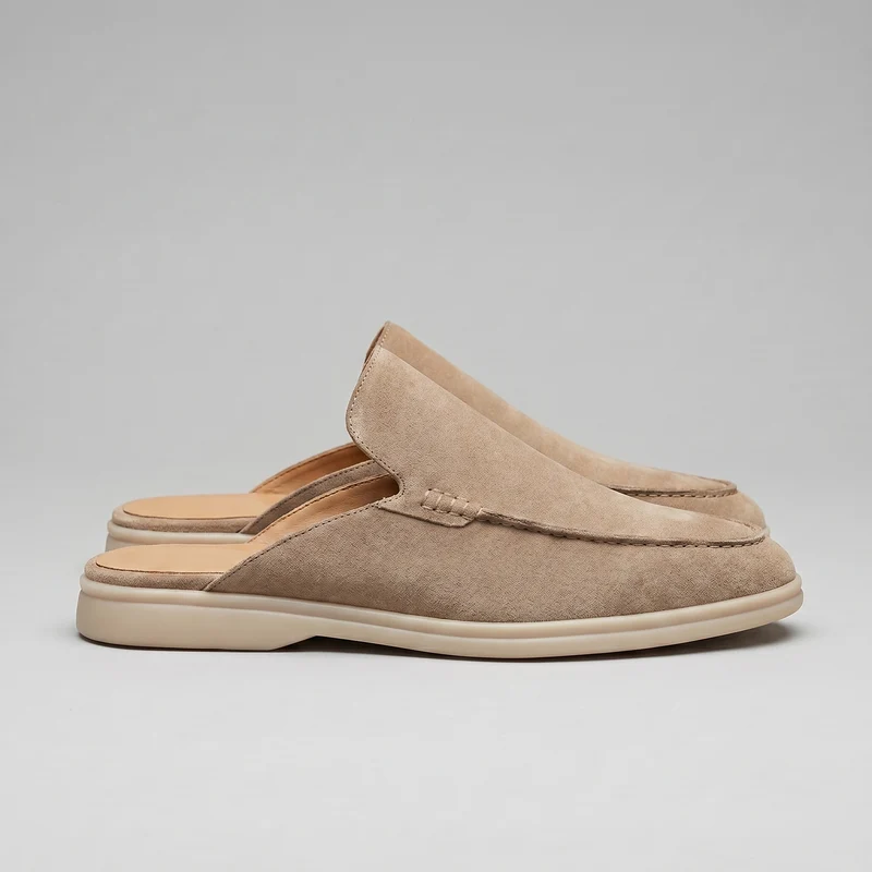 Chaussures mules homme | daim destalonné quotidien