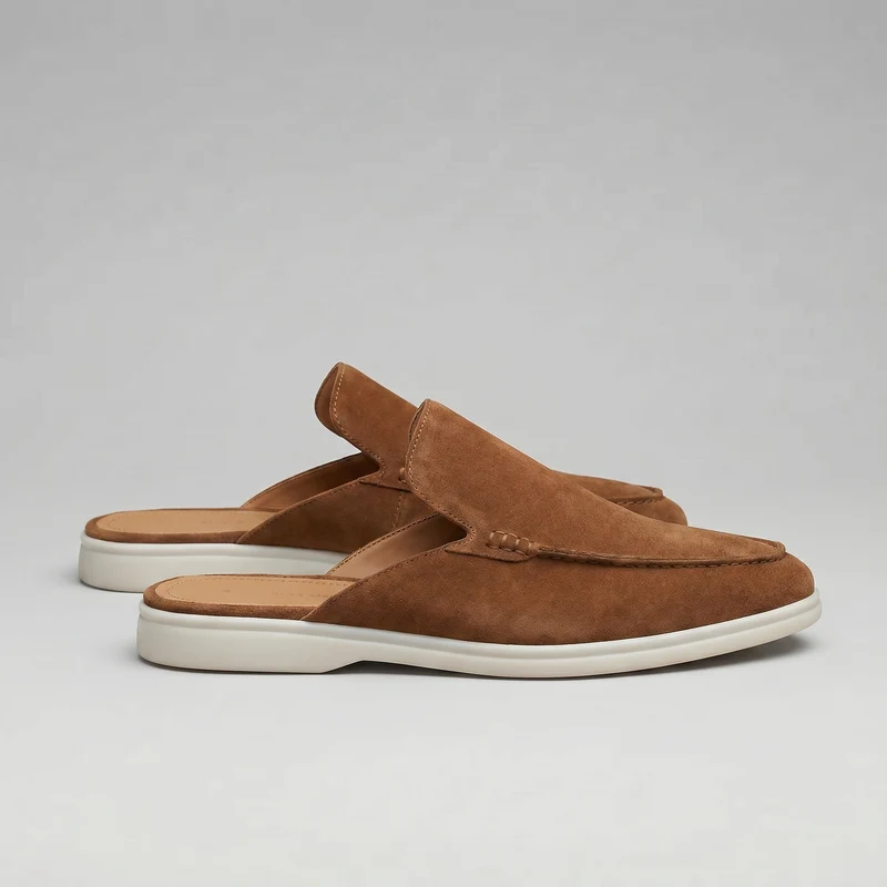 Chaussures mules homme | daim destalonné quotidien