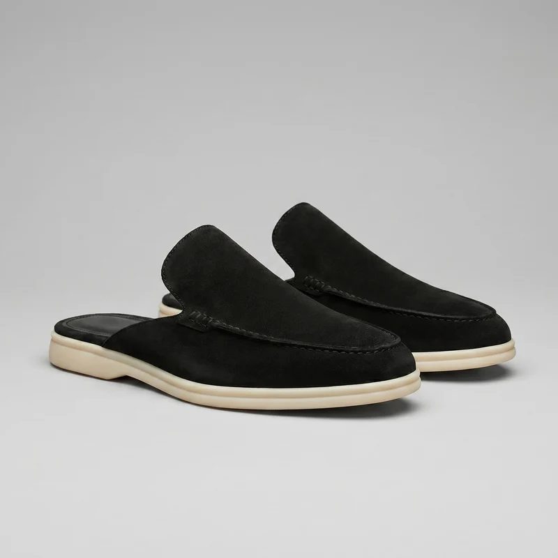 Chaussures mules homme | daim destalonné quotidien