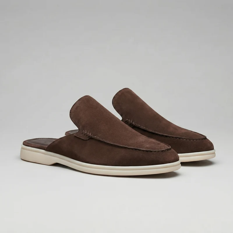 Chaussures mules homme | daim destalonné quotidien