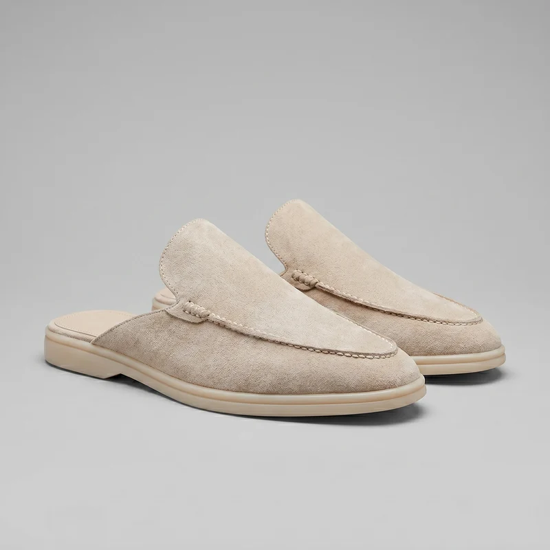Chaussures mules homme | daim destalonné quotidien