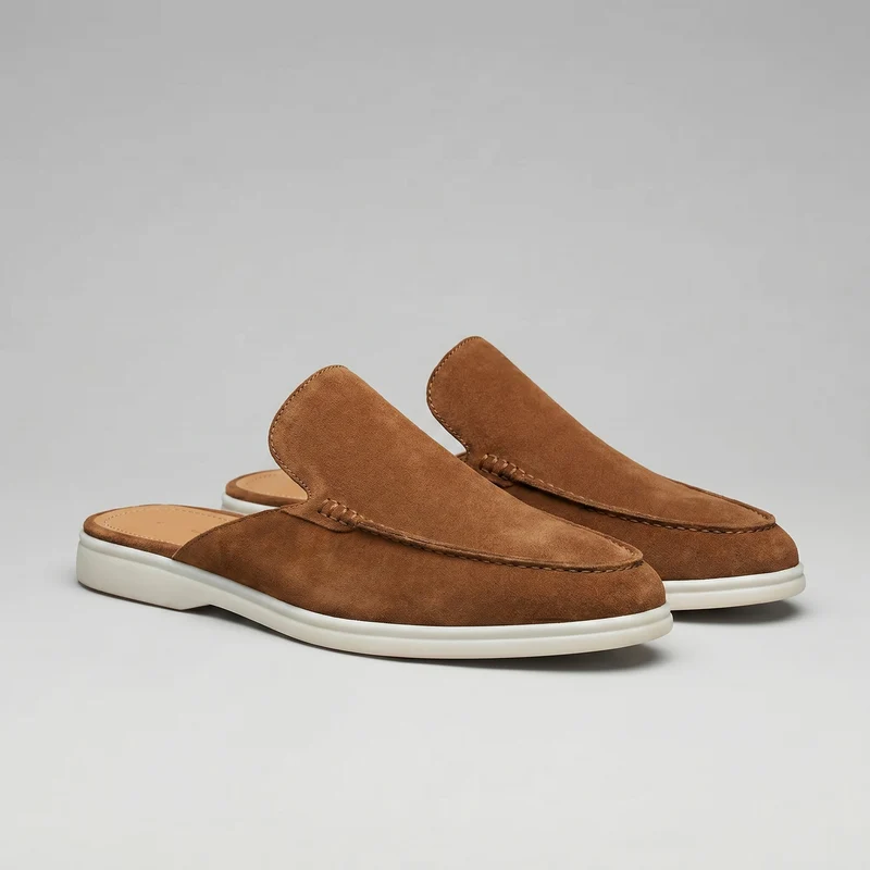 Chaussures mules homme | daim destalonné quotidien
