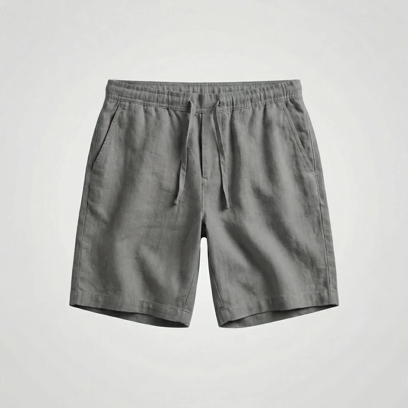 Pantalon court lin homme | bas léger vacances
